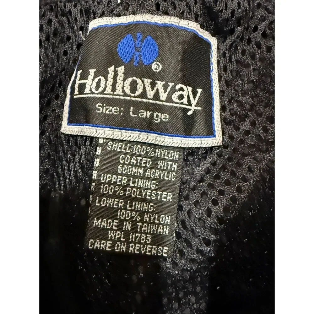 NWT Vintage Holloway Side Snap Athletic Track Pants Orange/Black Nylon Size Larg